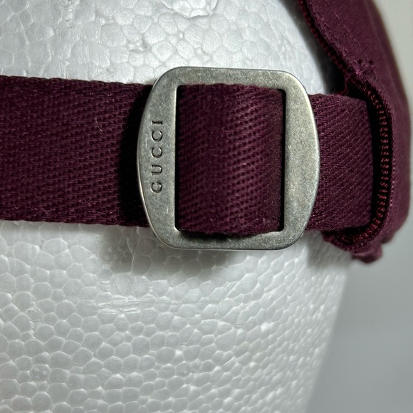 Authentic! Gucci NY Unisex baseball hat Size 57-61 cm Burgundy Color - Picture 7 of 10